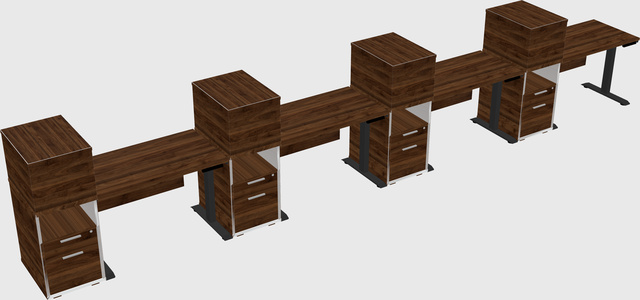 Height-adjustable Desk - Grade 3 W/cabinet