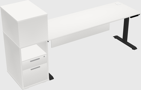 Height-adjustable desk - grade 3 w/cabinet