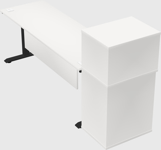 Height-adjustable desk - grade 3 w/cabinet