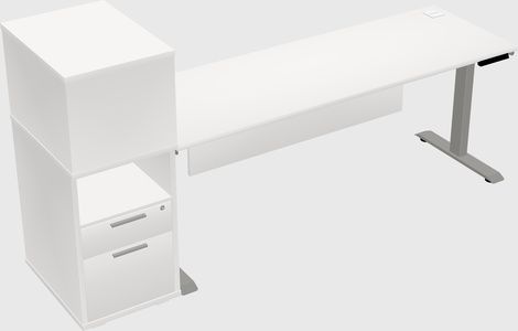 Height-adjustable desk - grade 3 w/cabinet