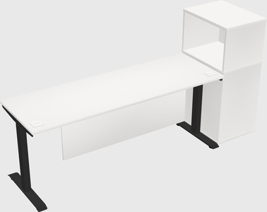 Height-adjustable desk - grade 3 w/cabinet
