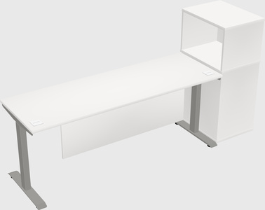 Height-adjustable desk - grade 3 w/cabinet