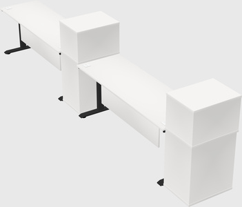 Height-adjustable desk - grade 3 w/cabinet