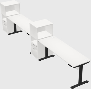 Height-adjustable desk - grade 3 w/cabinet