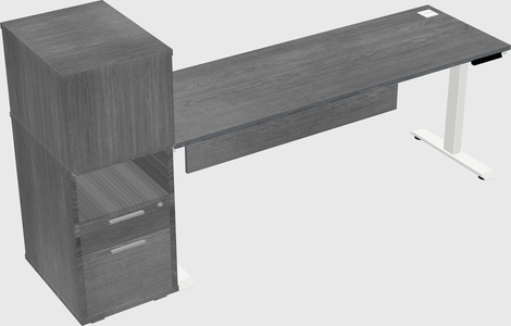 Height-adjustable desk - grade 3 w/cabinet