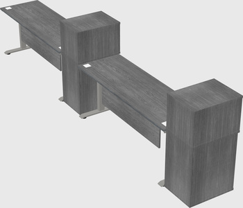 Height-adjustable desk - grade 3 w/cabinet