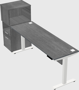 Height-adjustable desk - grade 3 w/cabinet