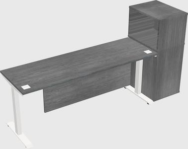 Height-adjustable desk - grade 3 w/cabinet