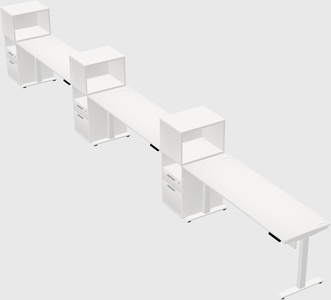 Height-adjustable desk - grade 3 w/cabinet