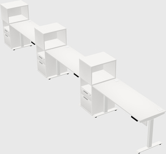Height-adjustable desk - grade 3 w/cabinet