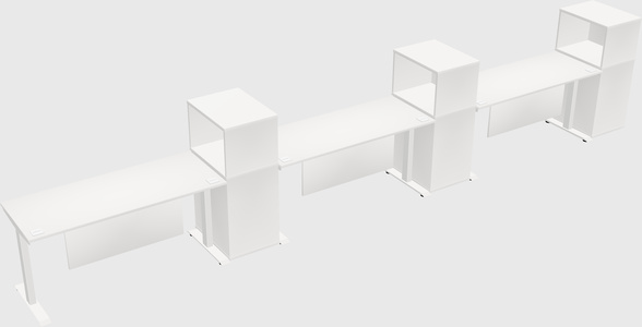 Height-adjustable desk - grade 3 w/cabinet