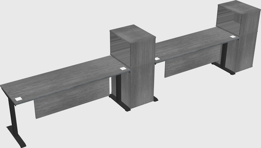 Height-adjustable desk - grade 3 w/cabinet