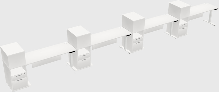 Height-adjustable desk - grade 3 w/cabinet