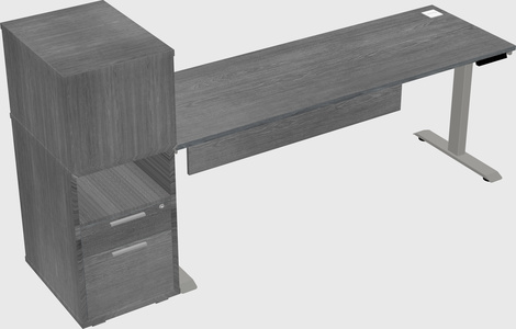 Height-adjustable desk - grade 3 w/cabinet