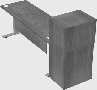 Height-adjustable desk - grade 3 w/cabinet