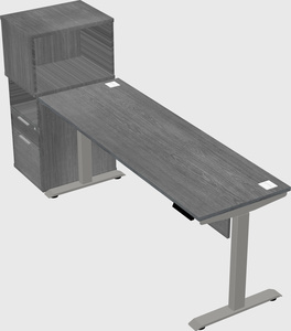 Height-adjustable desk - grade 3 w/cabinet
