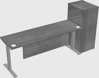 Height-adjustable desk - grade 3 w/cabinet