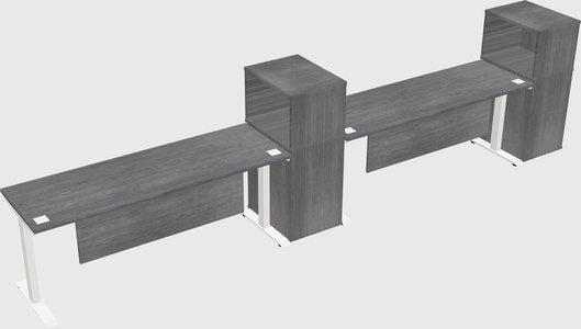 Height-adjustable desk - grade 3 w/cabinet