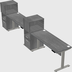 Height-adjustable desk - grade 3 w/cabinet