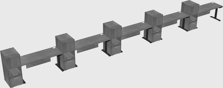 Height-adjustable Desk - Grade 3 W/cabinet