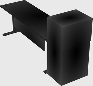 Height-adjustable desk - grade 3 w/cabinet