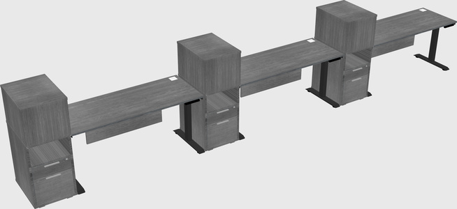 Height-adjustable Desk - Grade 3 W/cabinet