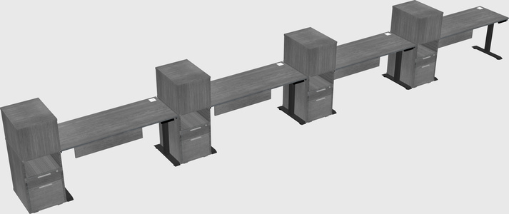 Height-adjustable Desk - Grade 3 W/cabinet