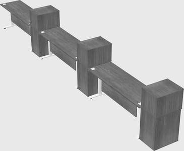 Height-adjustable desk - grade 3 w/cabinet