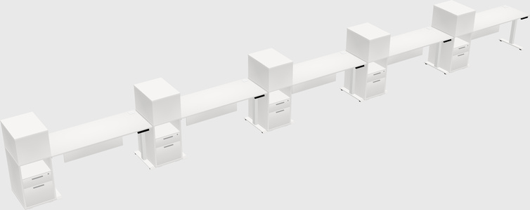 Height-adjustable desk - grade 3 w/cabinet