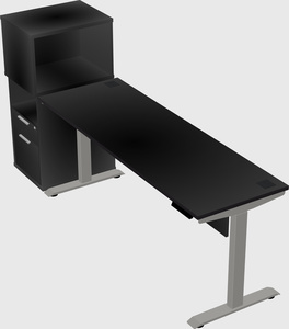 Height-adjustable desk - grade 3 w/cabinet
