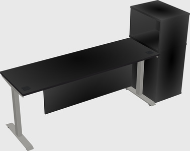 Height-adjustable desk - grade 3 w/cabinet