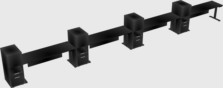 Height-adjustable Desk - Grade 3 W/cabinet