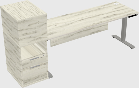 Height-adjustable desk - grade 3 w/cabinet