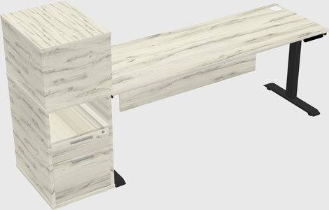 Height-adjustable desk - grade 3 w/cabinet