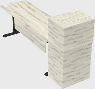 Height-adjustable desk - grade 3 w/cabinet