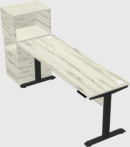 Height-adjustable desk - grade 3 w/cabinet