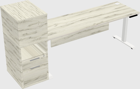 Height-adjustable desk - grade 3 w/cabinet