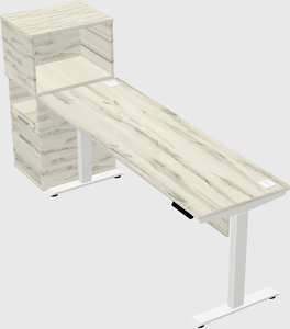 Height-adjustable desk - grade 3 w/cabinet