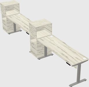 Height-adjustable desk - grade 3 w/cabinet