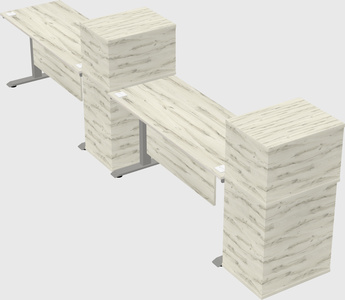 Height-adjustable desk - grade 3 w/cabinet