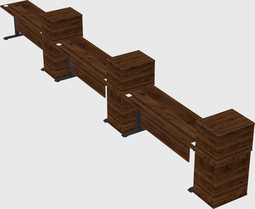 Height-adjustable desk - grade 3 w/cabinet
