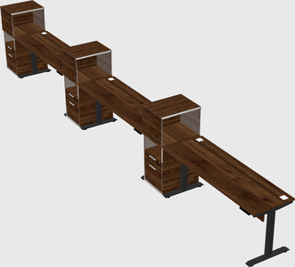 Height-adjustable desk - grade 3 w/cabinet