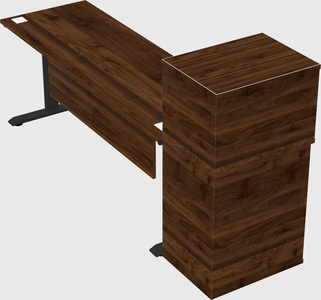 Height-adjustable desk - grade 3 w/cabinet