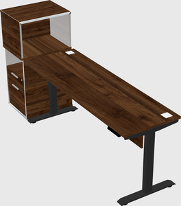 Height-adjustable desk - grade 3 w/cabinet