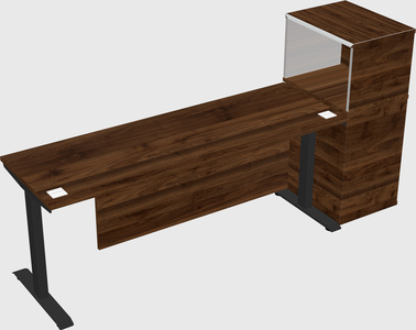 Height-adjustable desk - grade 3 w/cabinet