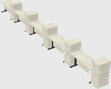 Height-adjustable desk - grade 3 w/cabinet