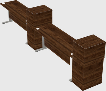 Height-adjustable desk - grade 3 w/cabinet