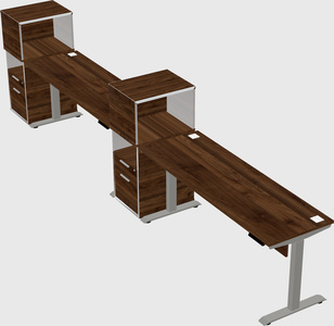 Height-adjustable desk - grade 3 w/cabinet