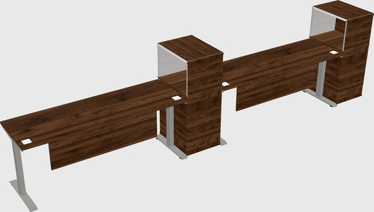 Height-adjustable desk - grade 3 w/cabinet