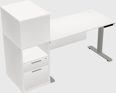 Height-adjustable desk - grade 3 w/cabinet